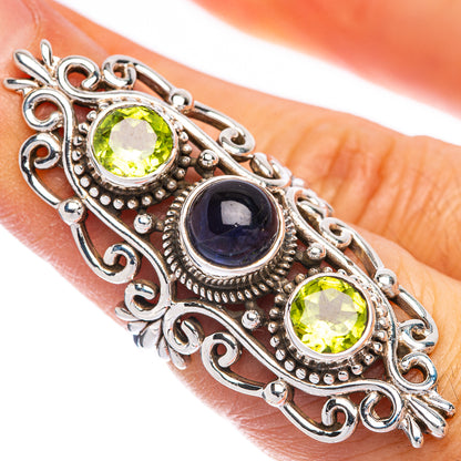 Large Tanzanite, Peridot Ring Size 5.5 (925 Sterling Silver) R144651