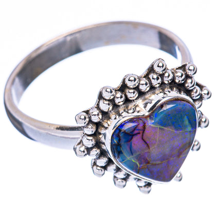 Rare Sterling Opal Heart Ring Size 8.75 (925 Sterling Silver) R2097