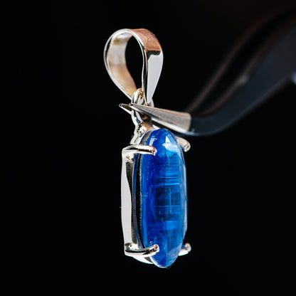 6.76ct Faceted Kyanite Pendant 1" (.925 Sterling Silver)