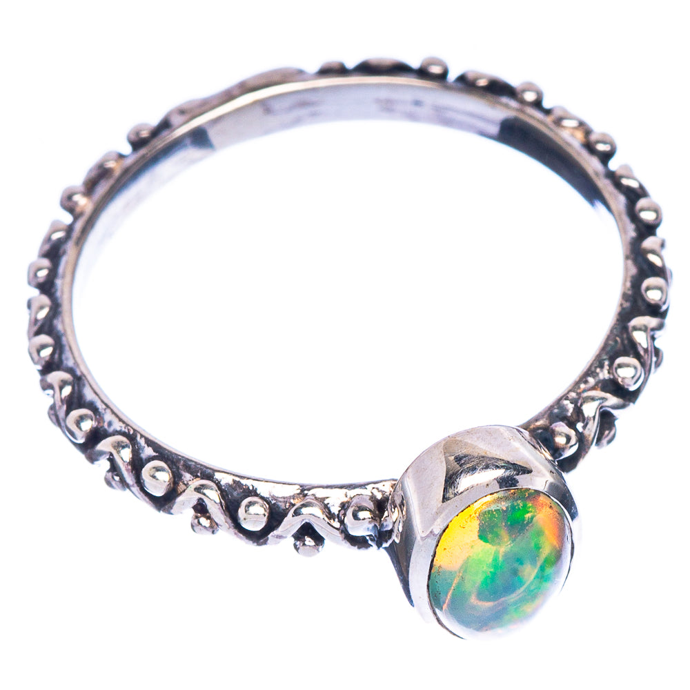 Rare Ethiopian Opal Ring Size 6.75 (925 Sterling Silver) R147097