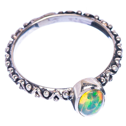 Rare Ethiopian Opal Ring Size 6.75 (925 Sterling Silver) R147097