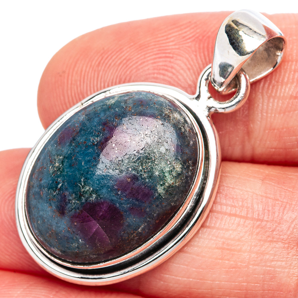 Ruby Kyanite Pendants 1 3/8" (925 Sterling Silver) P42381