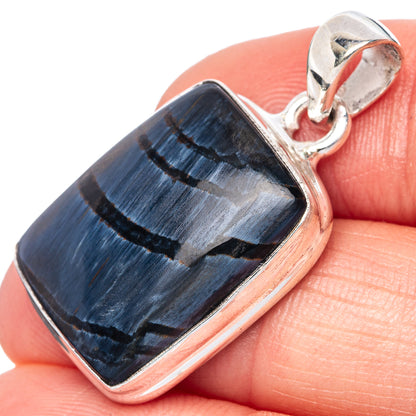 Pietersite Pendant 1 1/4" (.925 Sterling Silver)