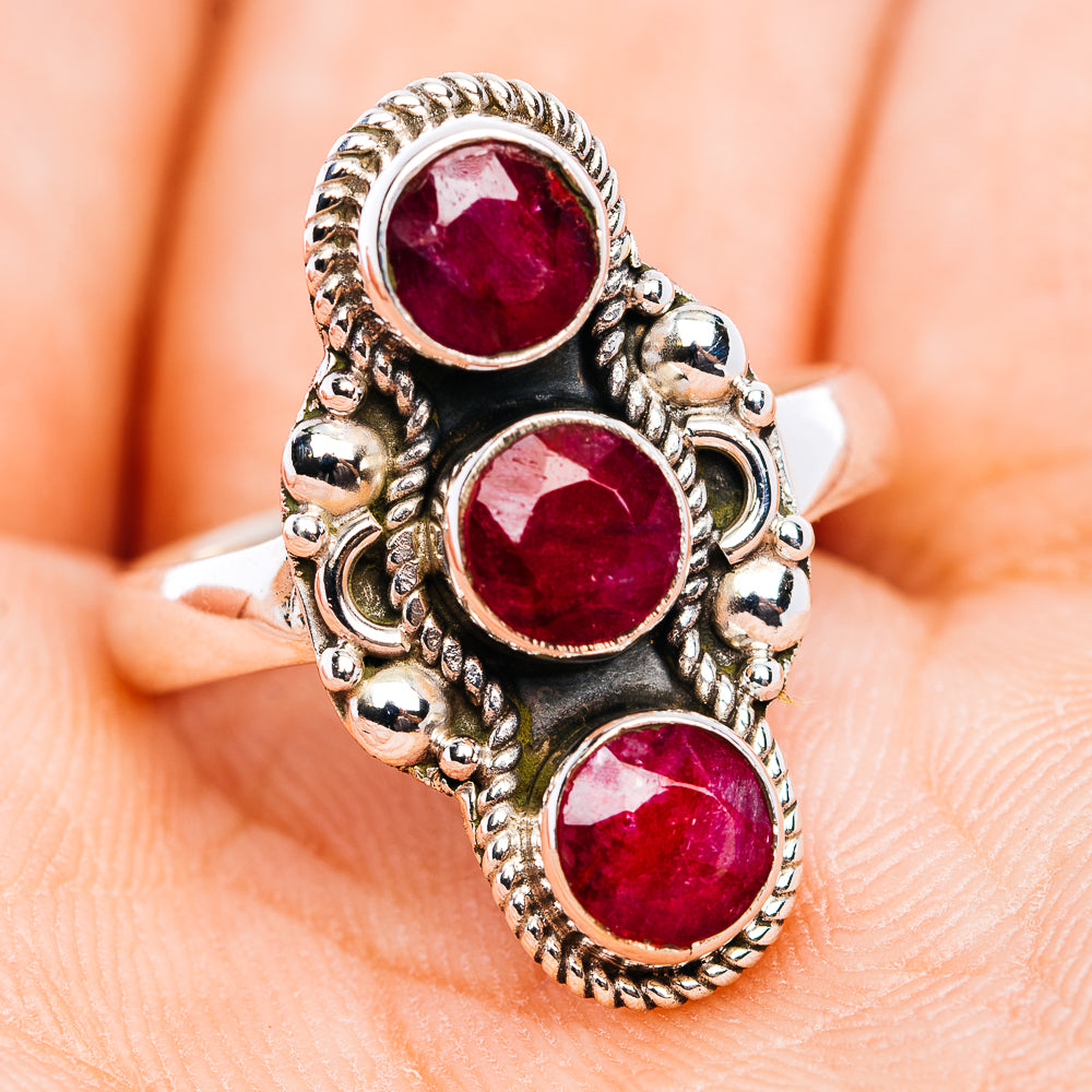 Ruby Ring Size 6.5 (.925 Sterling Silver)