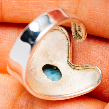 Larimar Ring Size 6 Adjustable (.925 Sterling Silver)