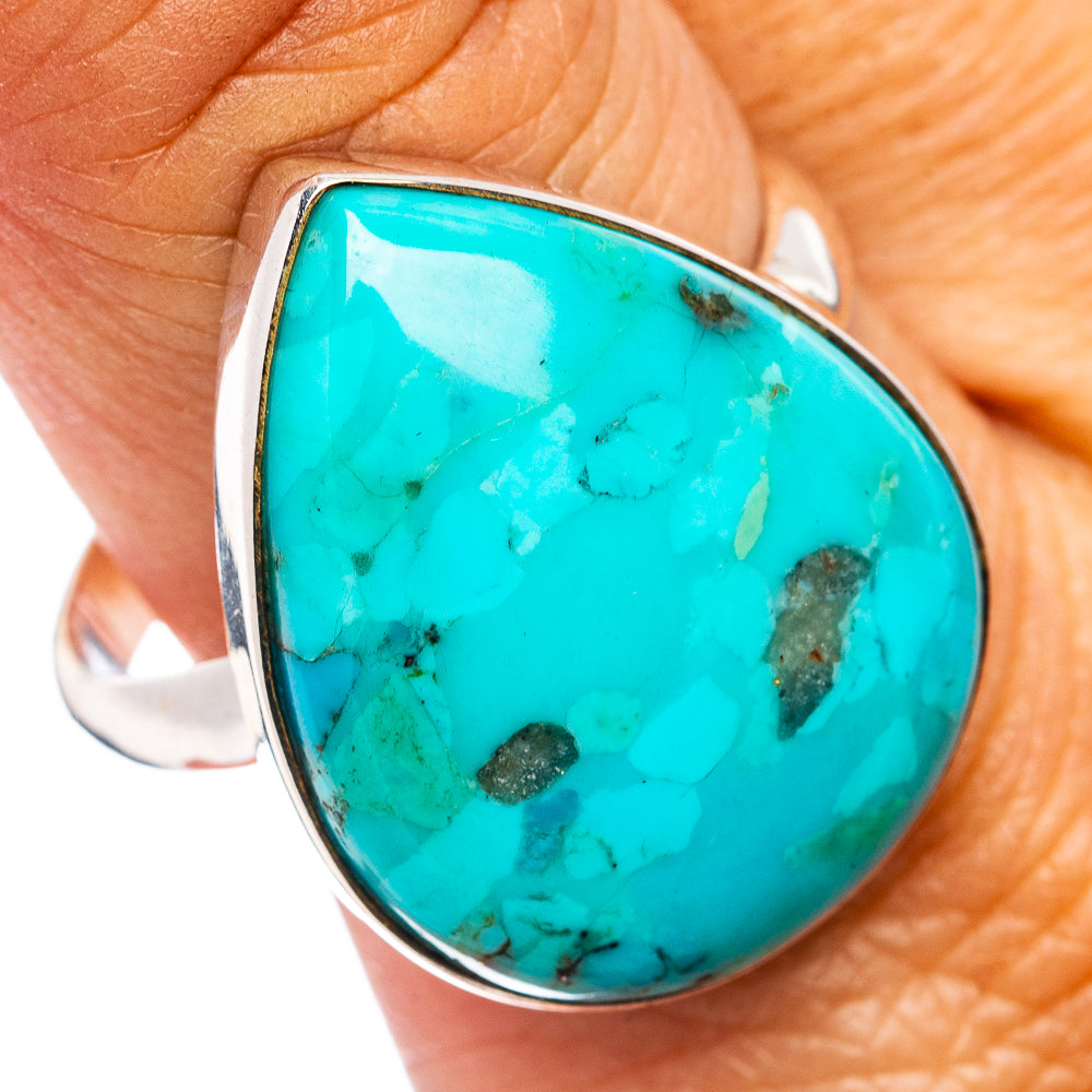 Premium Arizona Turquoise Ring Size 11 Adjustable (.925 Sterling Silver)