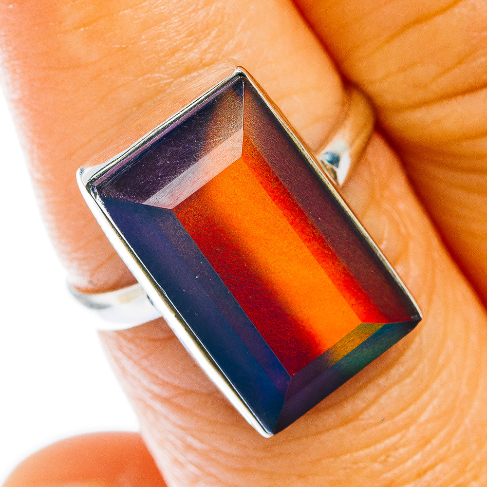 Aurora Opal Ring Size 7 (.925 Sterling Silver)