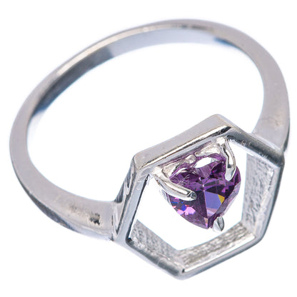Faceted Amethyst Dainty Ring Size 8 (925 Sterling Silver) R145888