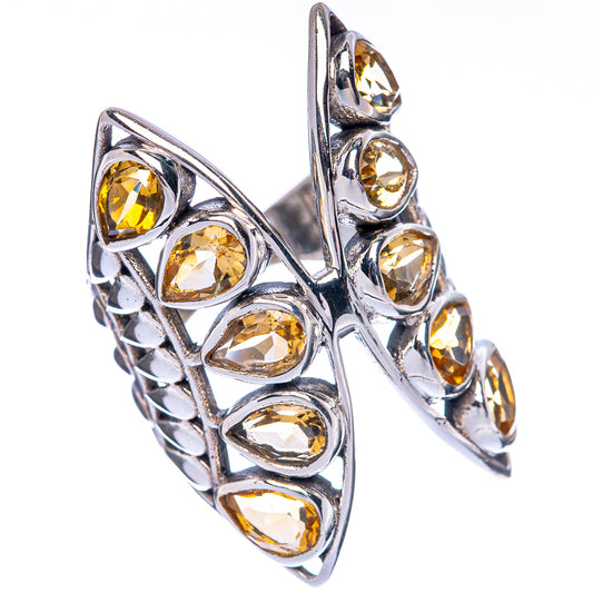 Large Faceted Citrine Ring Size 6 (925 Sterling Silver) R144670