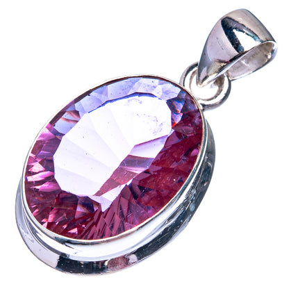Alexandrite (Lab.) Pendant 1 1/8" (925 Sterling Silver) P38849