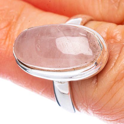 Rose Quartz Ring Size 6 (925 Sterling Silver) R2939