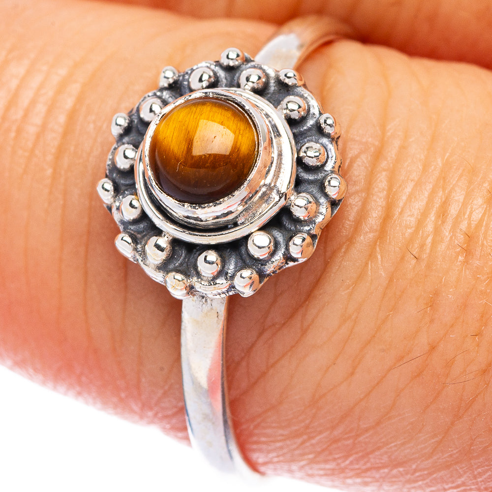 Tiger Eye Dainty Ring Size 9 (925 Sterling Silver) R145771
