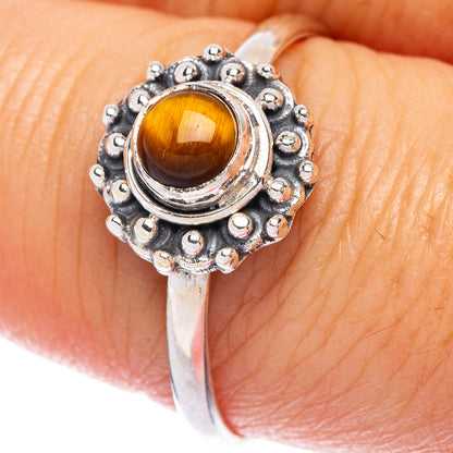 Tiger Eye Dainty Ring Size 9 (925 Sterling Silver) R145771
