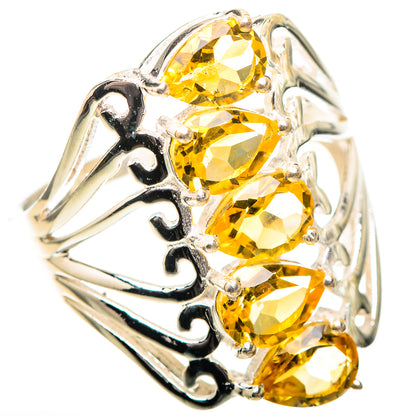 Faceted Citrine 925 Sterling Silver Ring Size 10 (925 Sterling Silver) RING139428