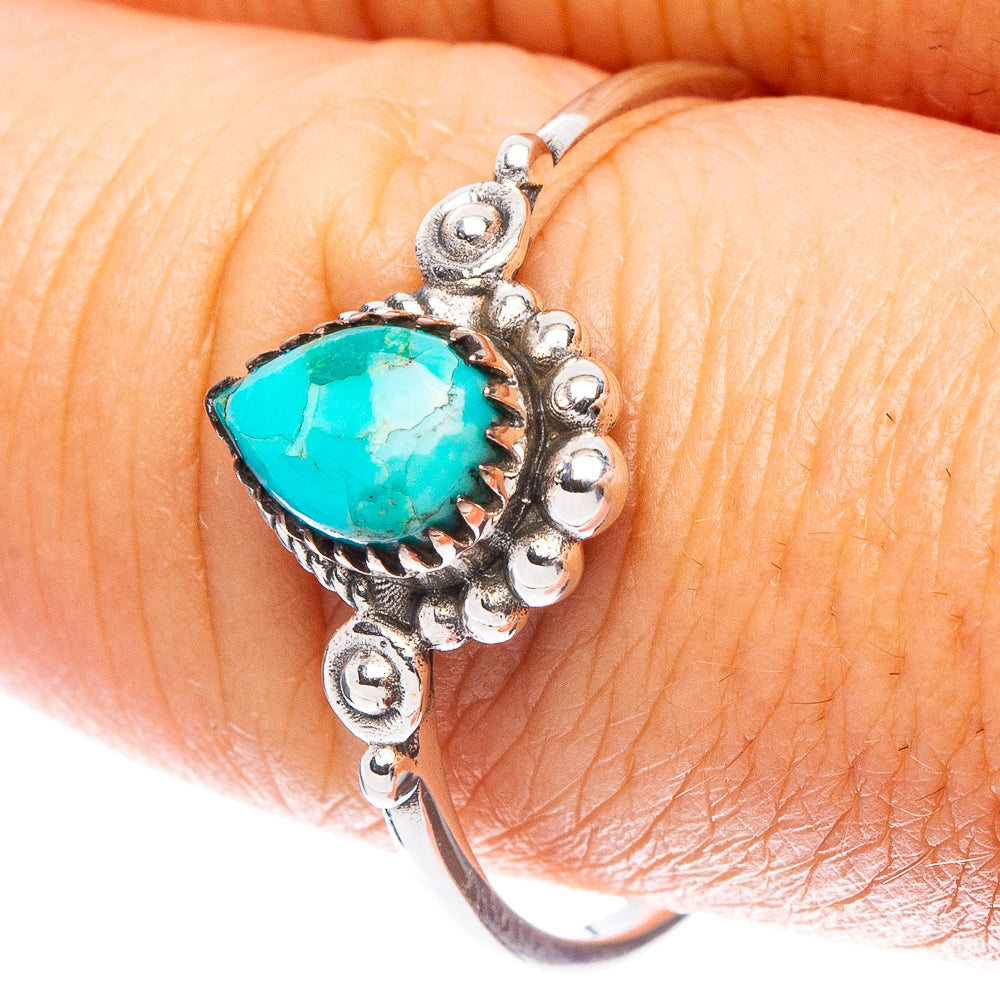 Rare Arizona Turquoise Ring Size 9.75 (925 Sterling Silver) R7292