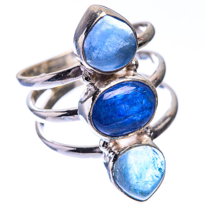 Kyanite, Blue Fluorite Ring Size 8.25 (925 Sterling Silver) R140747