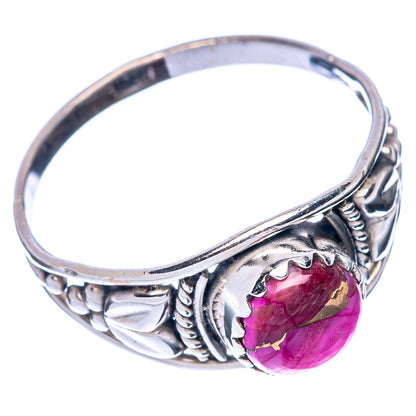 Sterling silver oval purple gemstone ring, decorative scrollwork band