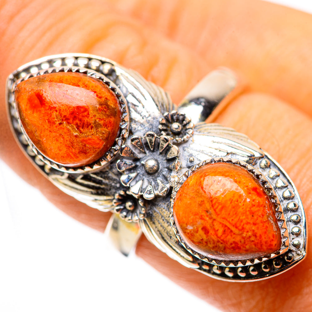 Sponge Coral 925 Sterling Silver Ring Size 7.5 (925 Sterling Silver) RING139587
