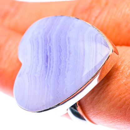 Large Blue Lace Agate Ring Size 8.5 (925 Sterling Silver) RING140213