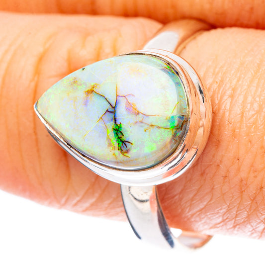 Rare Sterling Opal Ring Size 10 (925 Sterling Silver) R4410