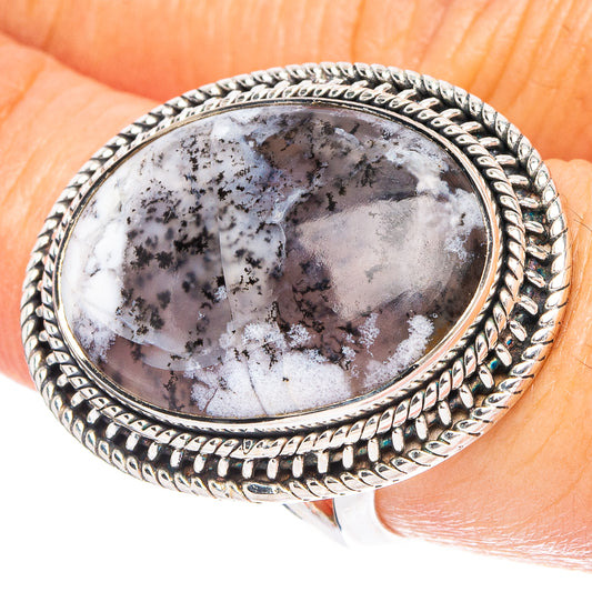 Large Dendritic Opal 925 Sterling Silver Ring Size 8 (925 Sterling Silver) R6444