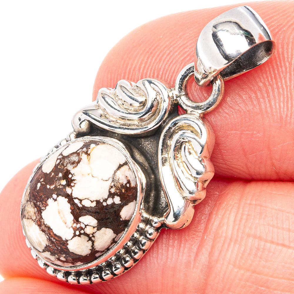 Wild Horse Jasper Pendant 1 1/4" (.925 Sterling Silver)