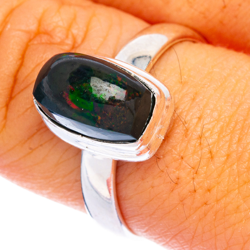 Black Opal Ring Size 8.75 (925 Sterling Silver) R144466