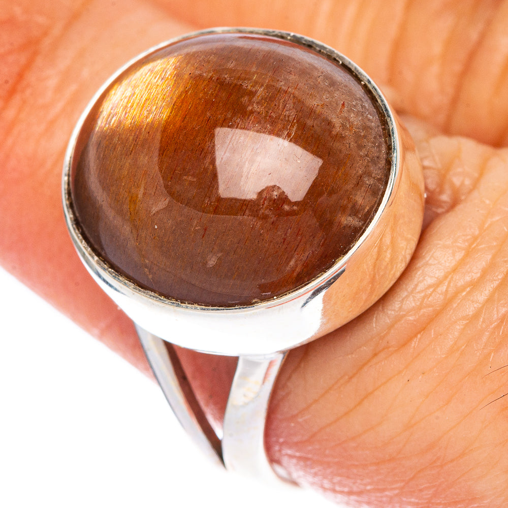 Sunstone Ring Size 8 (925 Sterling Silver) R1394