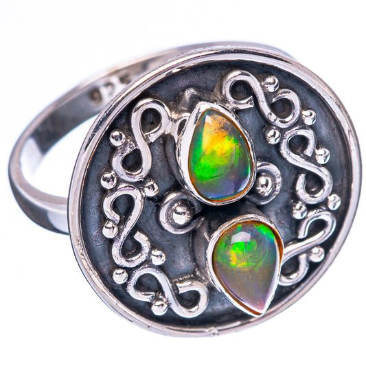 Rare Ethiopian Opal 925 Sterling Silver Ring Size 6.5 (925 Sterling Silver) R3880