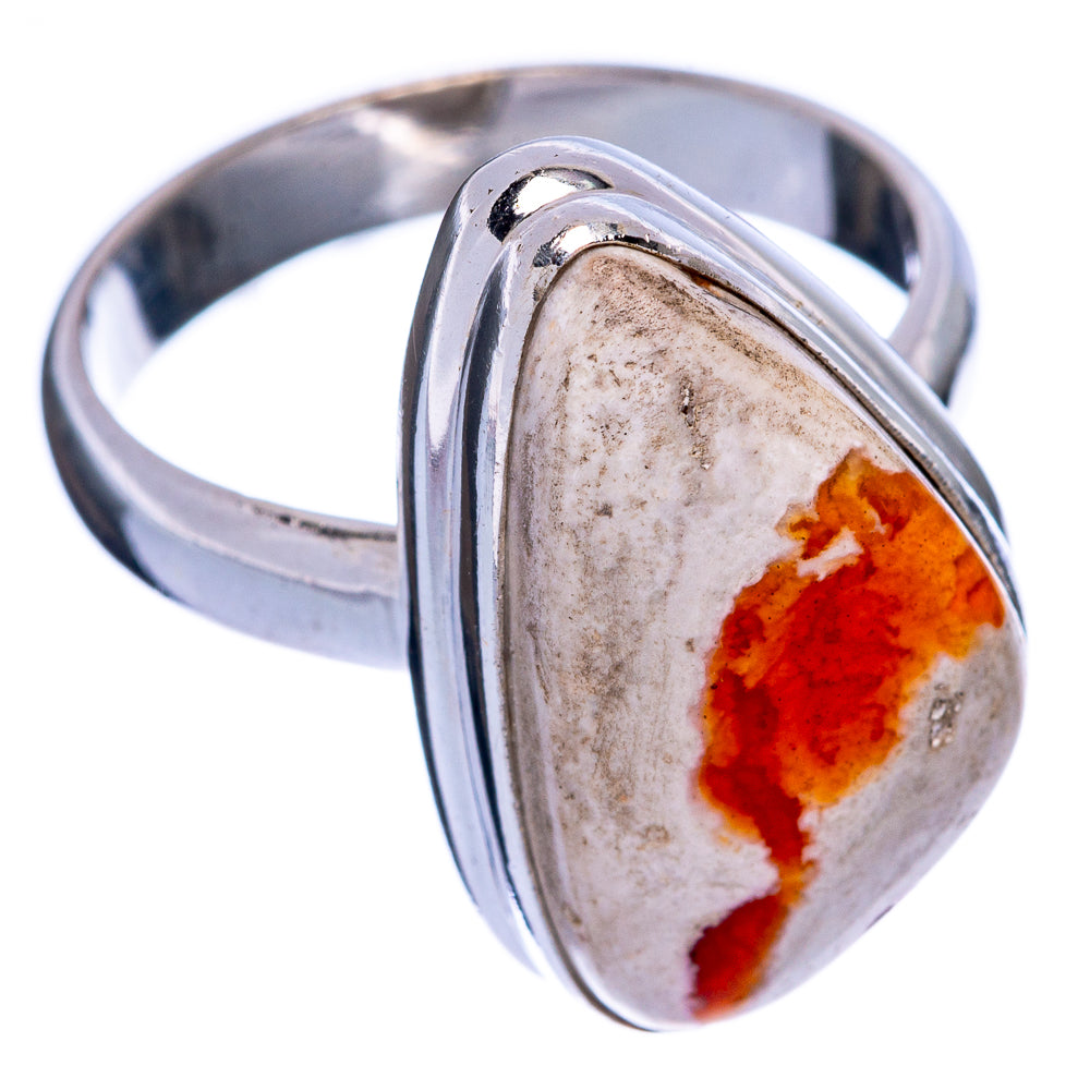 Rare Mexican Fire Opal Ring Size 7.25 (925 Sterling Silver) R145543