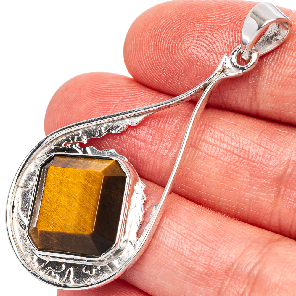 Asc Premium Tiger Eye Pendant 2" (925 Sterling Silver) P42265