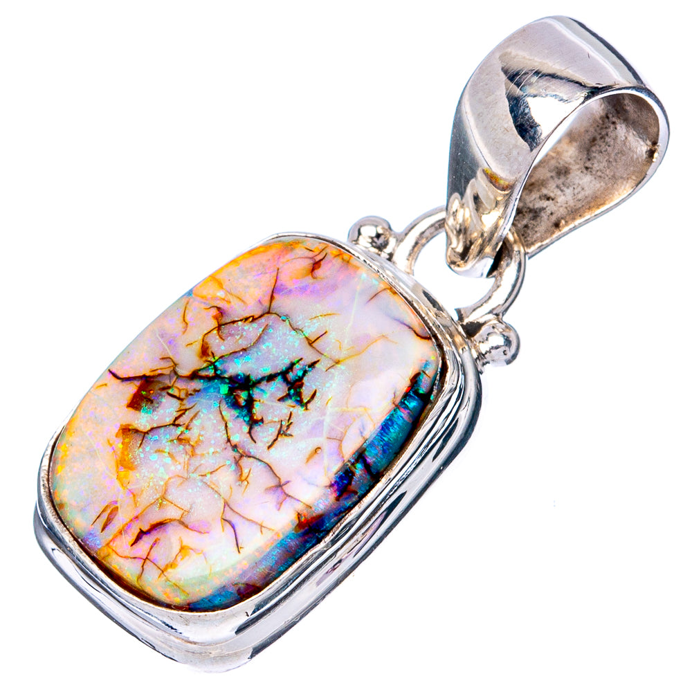 Rare Sterling Opal Pendant 1 1/8" (925 Sterling Silver) P42951