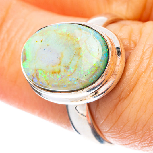 Rare Sterling Opal Ring Size 7 (925 Sterling Silver) R4455