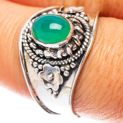 Chrysoprase 925 Sterling Silver Ring Size 8 (925 Sterling Silver) R5426