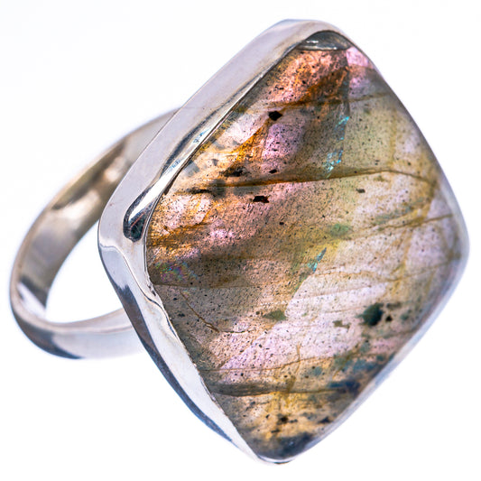 Labradorite Ring Size 8 (925 Sterling Silver) R4136