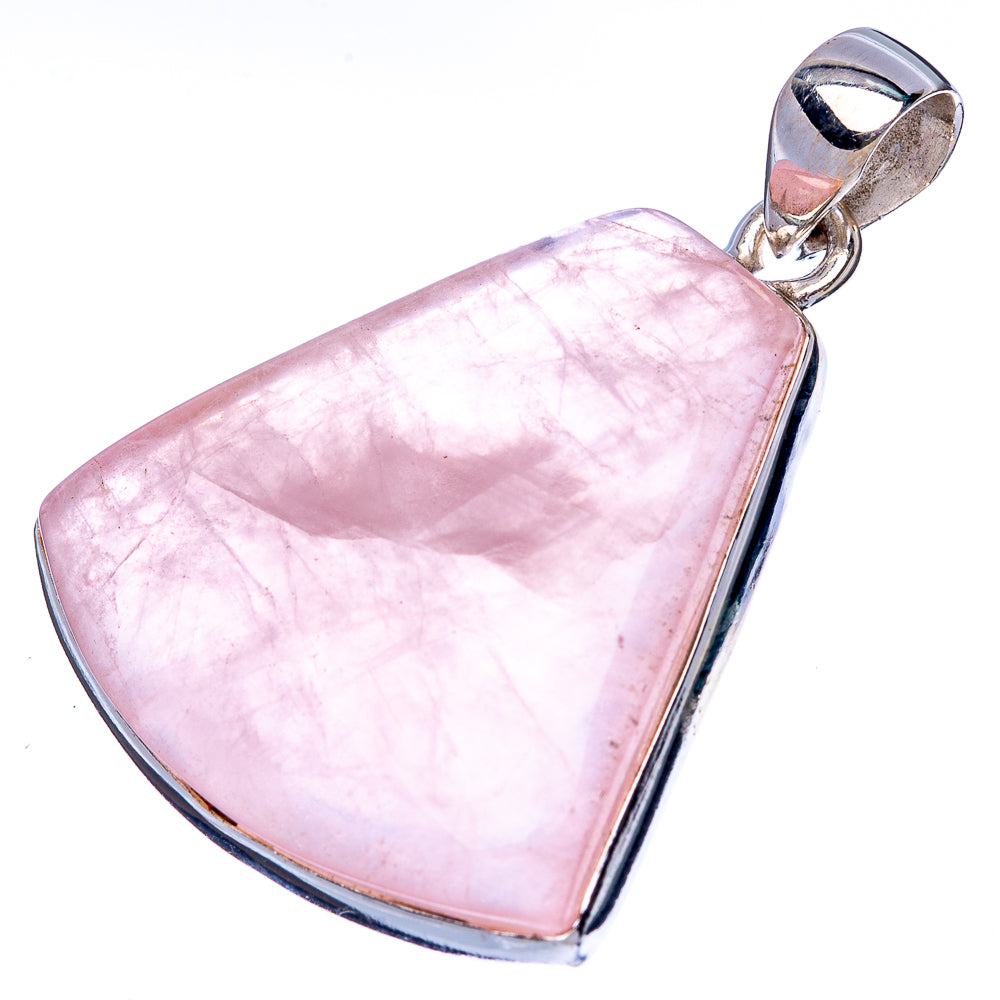 Rose Quartz Pendant 1 1/2" (925 Sterling Silver) P42864