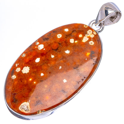 Ocean Jasper Pendant 1 3/4" (925 Sterling Silver) P43050
