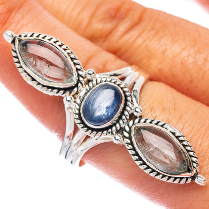 Large Kaynite, Aquamarine Ring Size 10 (925 Sterling Silver) R144946