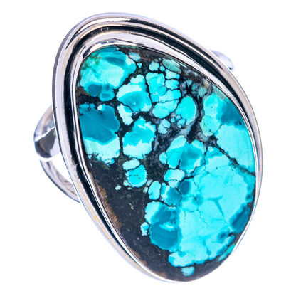Large Tibetan Turquoise Ring Size 7 (925 Sterling Silver) R144506