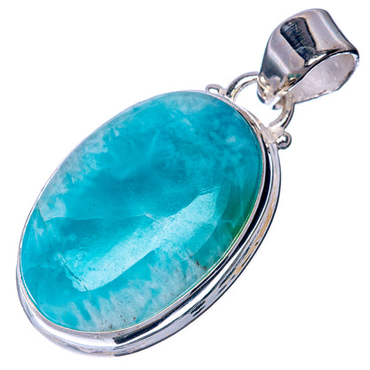 Larimar Pendant 1 3/8" (925 Sterling Silver) P40825