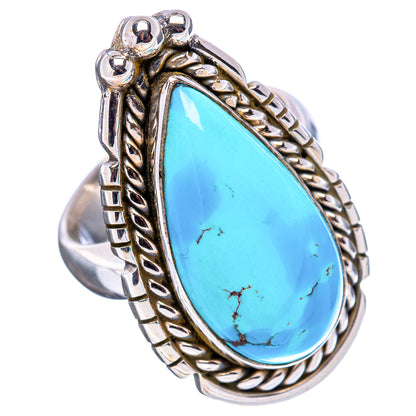 Rare Golden Hills Turquoise Ring Size 8 Adjustable (.925 Sterling Silver)