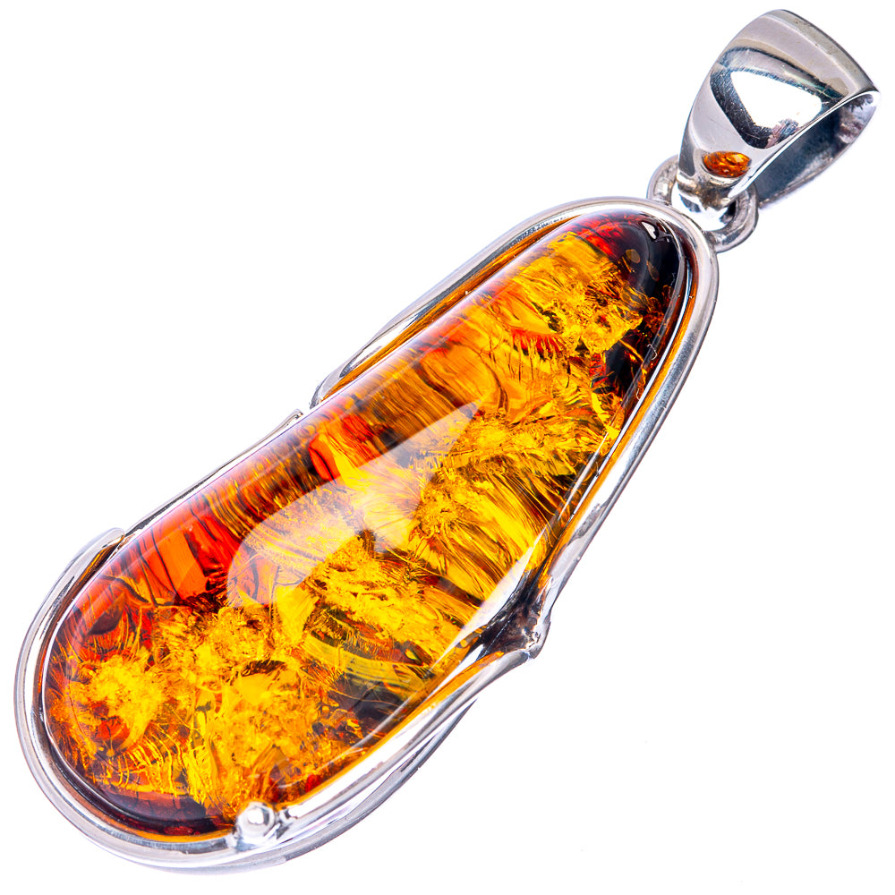 Ana Silver Co Baltic Amber Pendant 2 1/8" (925 Sterlnig Silver)