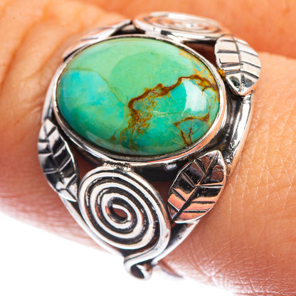 Tibetan Turquoise Ring Size 8.5 (925 Sterling Silver) R144115