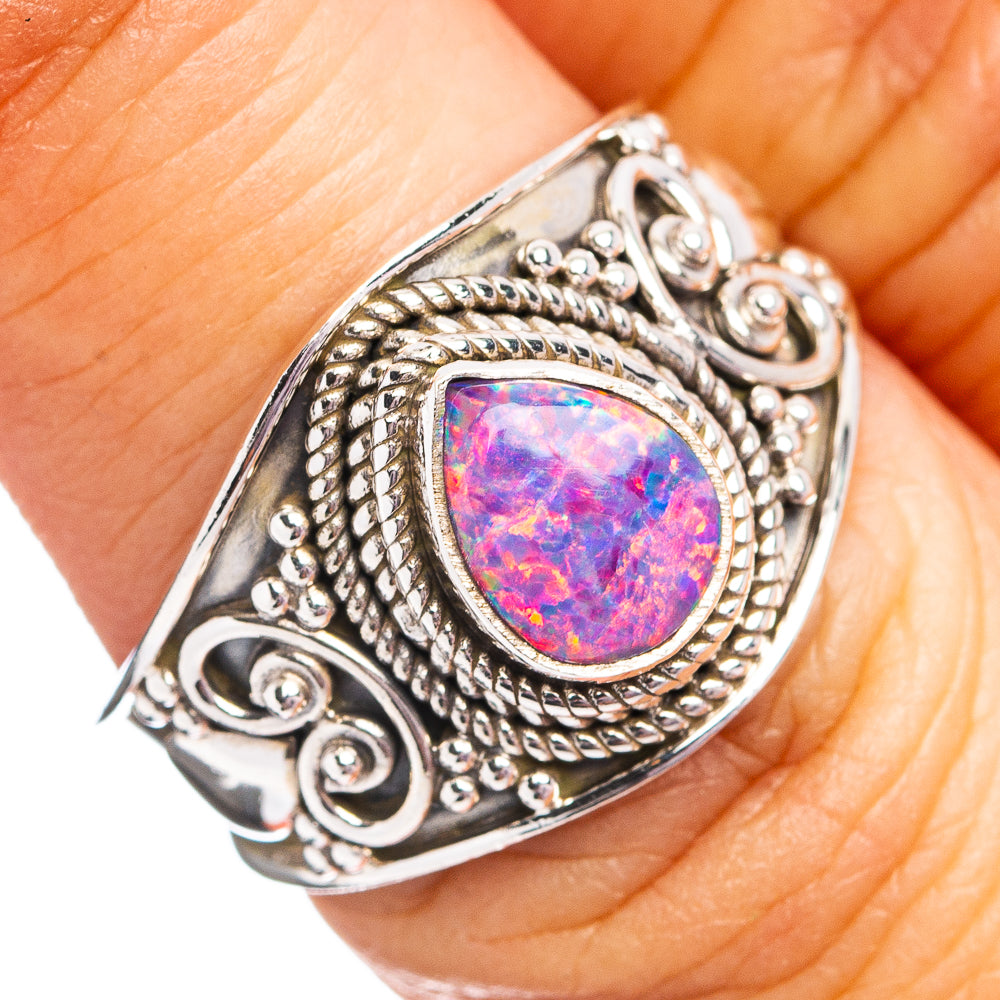 Lab Opal Ring Size 7 (.925 Sterling Silver)