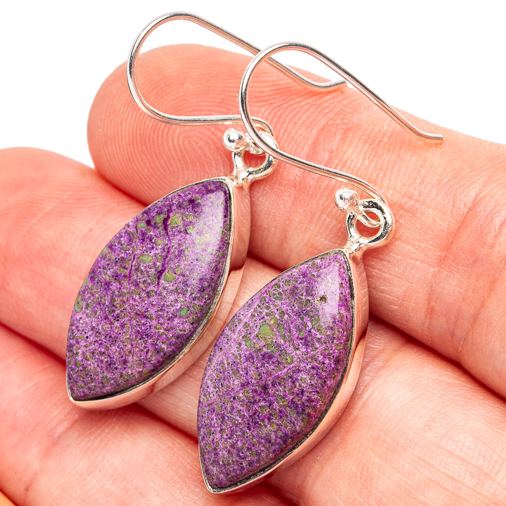 Stichtite Earrings 1 5/8" (925 Sterling Silver) E2744