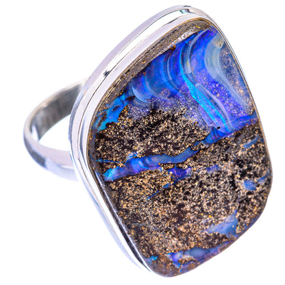 Large Boulder Opal Ring Size 10.5 (925 Sterling Silver) R140776