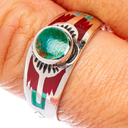 Rare Arizona Turquoise Ring Size 8.5 (925 Sterling Silver) R1515