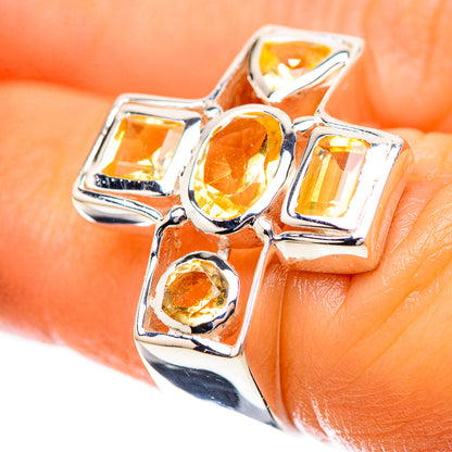 Faceted Citrine Ring Size 6 (925 Sterling Silver) RING139207