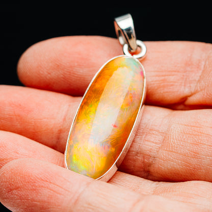 16.15ct Ethiopian Opal Pendant 1 3/4" (.925 Sterling Silver)