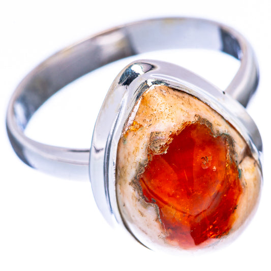 Rare Mexican Fire Opal Ring Size 8.5 (925 Sterling Silver) R2154
